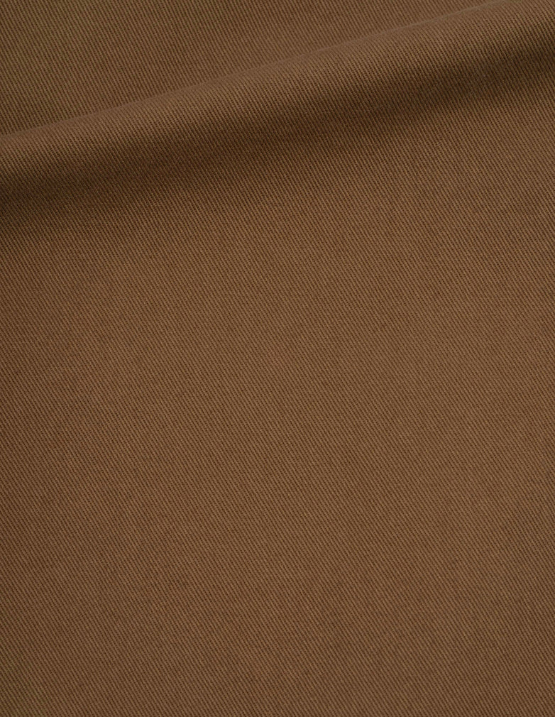 MHL. Simple Trousers Raised Cotton Drill Tobacco
