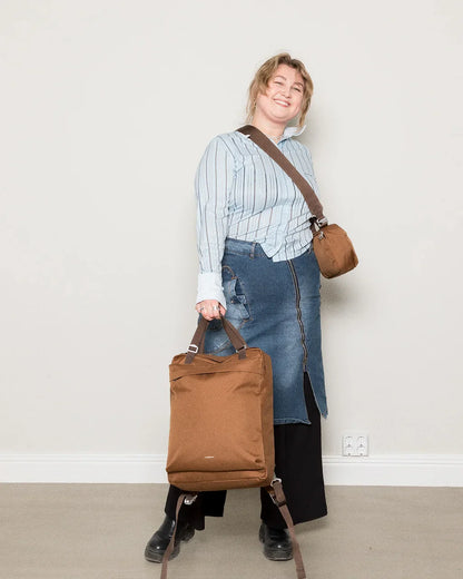 Sandqvist / GO 2-Way Tote Backpack 16" / Sepia Brown