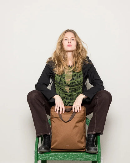 Sandqvist / GO 2-Way Tote Backpack 16" / Sepia Brown