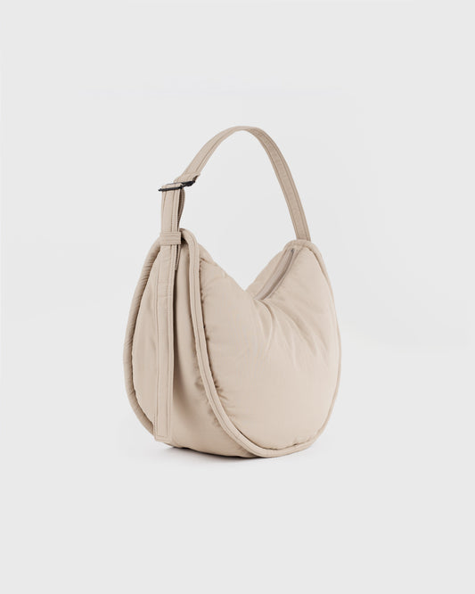 Curve Half Moon Bag Beige