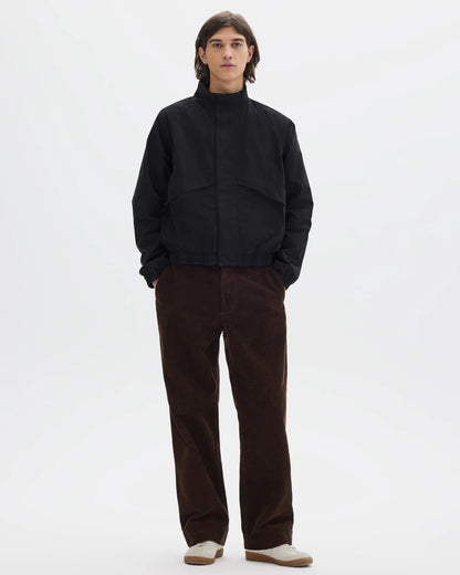MHL. Track Jacket. regular-cut bomber in lightweight cotton poplin, raglan sleeves, elasticated hem, zip and press-stud closure. | oldpinetreeswear