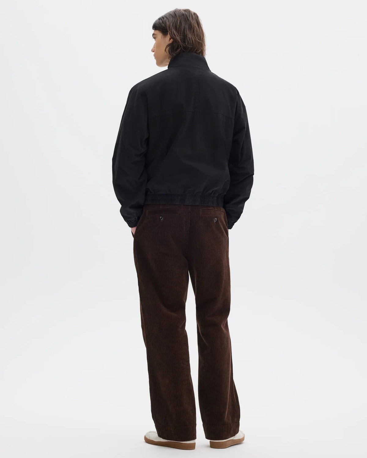 MHL. Track Jacket. regular-cut bomber in lightweight cotton poplin, raglan sleeves, elasticated hem, zip and press-stud closure. | oldpinetreeswear