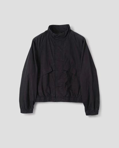 MHL. Track Jacket. regular-cut bomber in lightweight cotton poplin, raglan sleeves, elasticated hem, zip and press-stud closure. | oldpinetreeswear