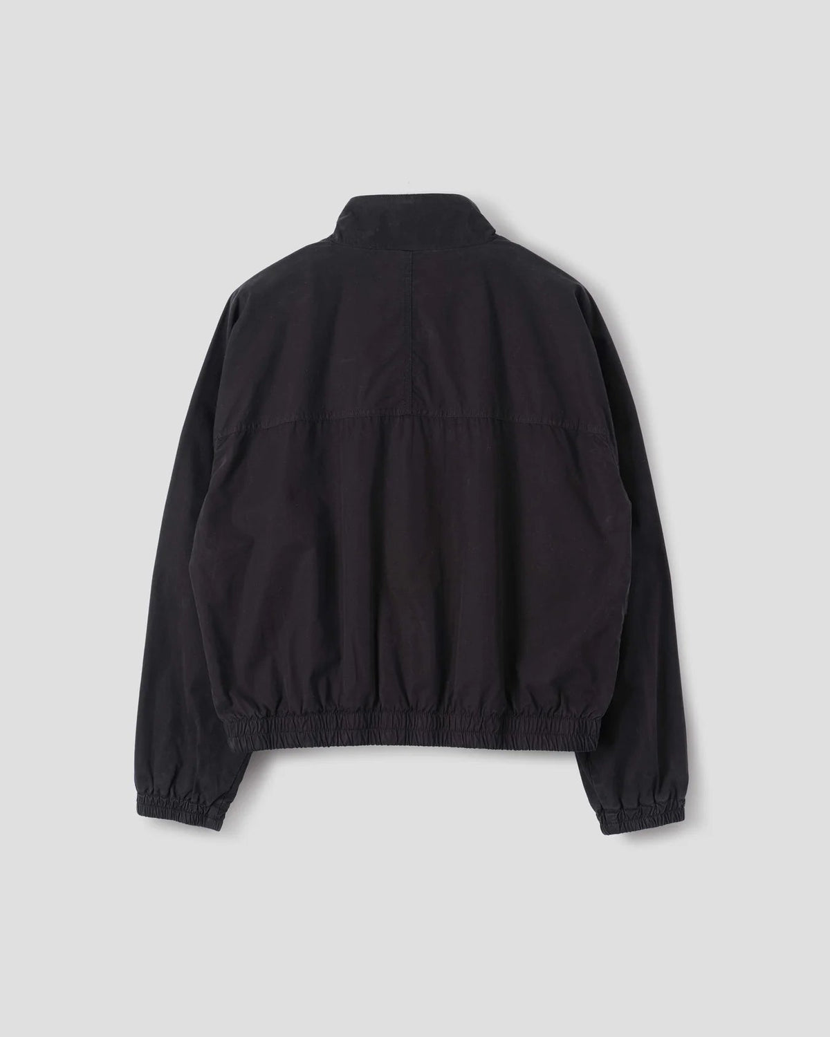 MHL. Track Jacket. regular-cut bomber in lightweight cotton poplin, raglan sleeves, elasticated hem, zip and press-stud closure. | oldpinetreeswear