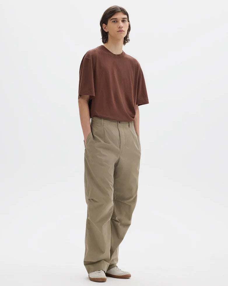 MHL. Simple T-Shirt Cotton Linen Jersey Chestnut