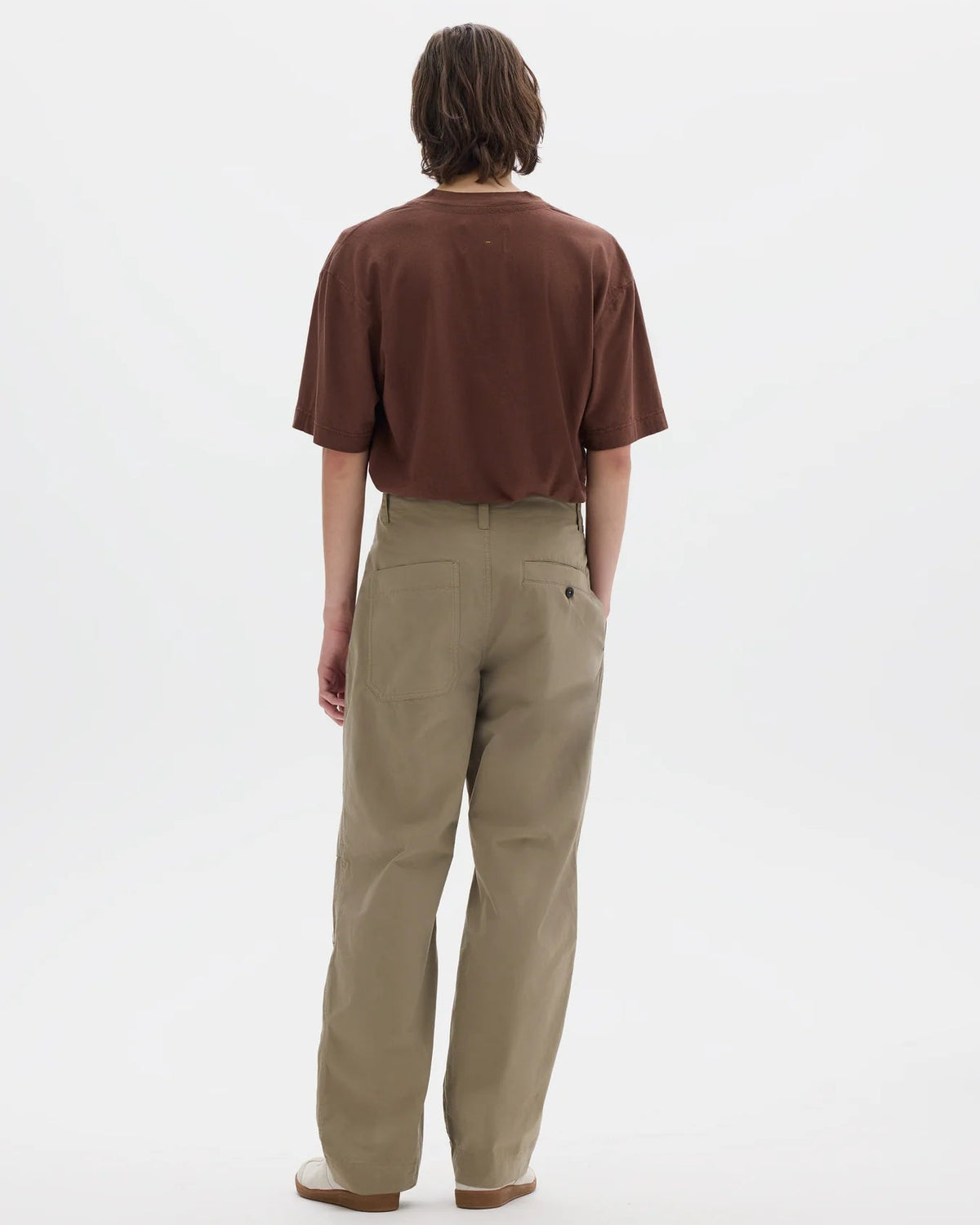 MHL. Parachute Trousers — relaxed-cut cotton poplin with pleated knee detailing, corozo buttons, drawstring waist. 100% cotton, made for movement. | oldpinetreeswear