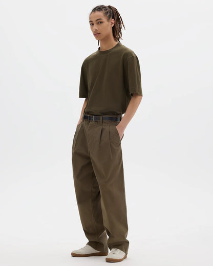 MHL. Flatlock Crew Neck Top — relaxed slouchy jersey crew with rib neck, flatlock stitch seams, washed finish. 100% cotton. | oldpinetrees