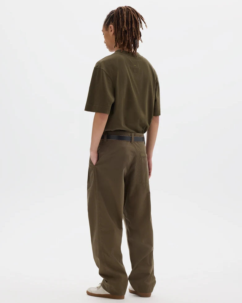 MHL. Flatlock Crew Neck Top Matte Jersey Olive