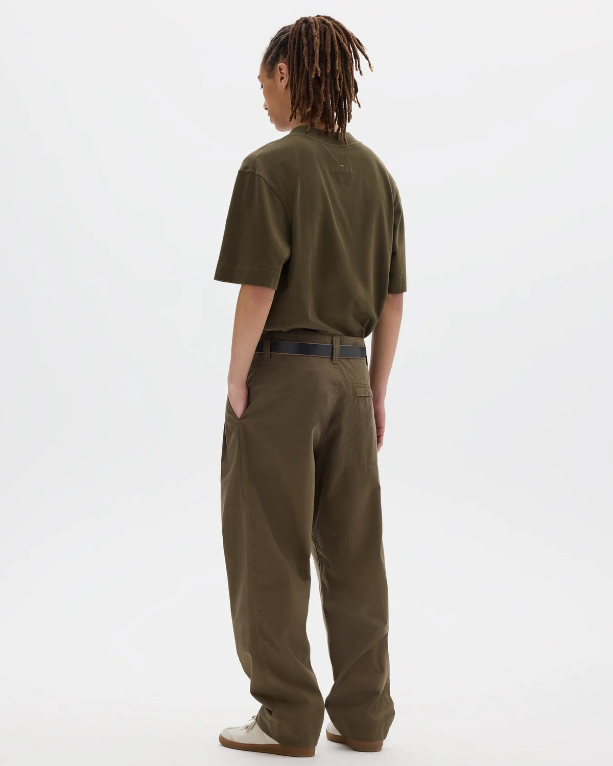 MHL. Flatlock Crew Neck Top — relaxed slouchy jersey crew with rib neck, flatlock stitch seams, washed finish. 100% cotton. | oldpinetrees