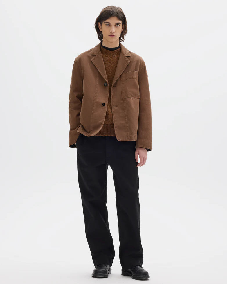MHL. Minimal Blazer Raised Cotton Drill Tobacco
