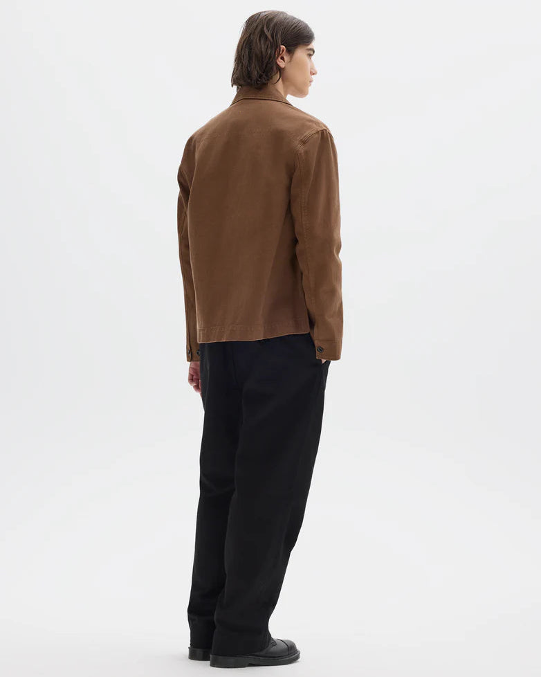 MHL. Minimal Blazer Raised Cotton Drill Tobacco