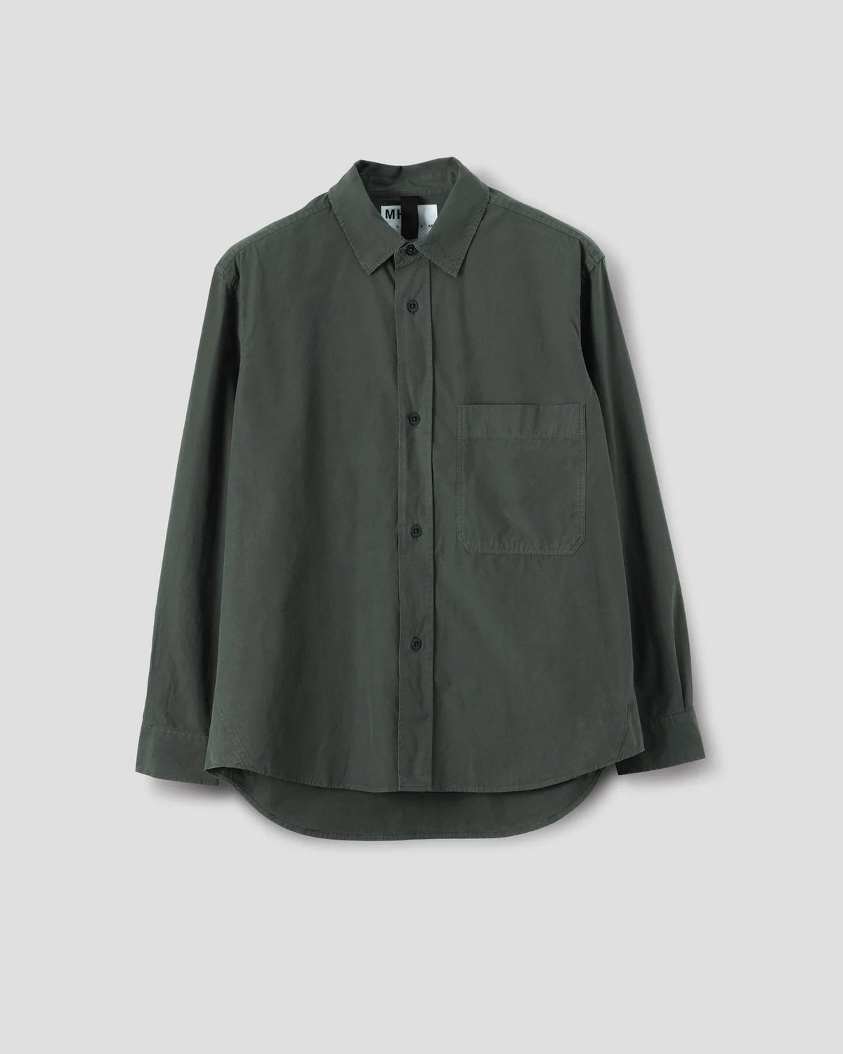 MHL. / Basic Shirt Sanded Cotton Poplin / Storm
