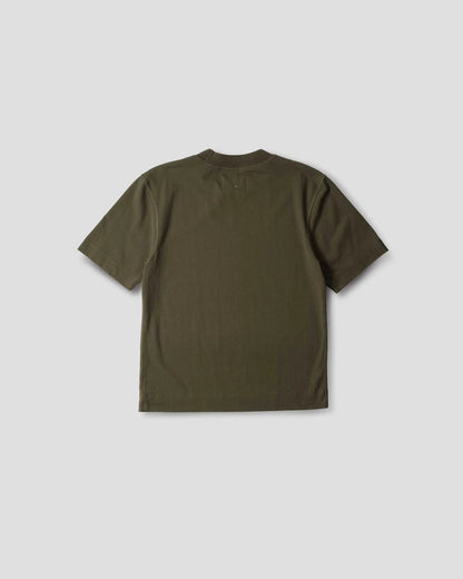 MHL. Flatlock Crew Neck Top — relaxed slouchy jersey crew with rib neck, flatlock stitch seams, washed finish. 100% cotton. | oldpinetrees