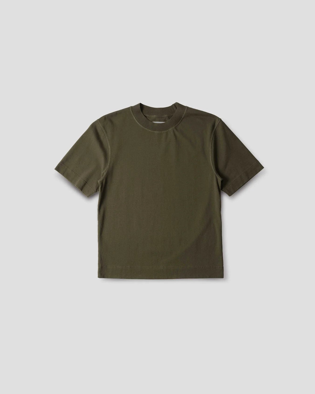 MHL. Flatlock Crew Neck Top — relaxed slouchy jersey crew with rib neck, flatlock stitch seams, washed finish. 100% cotton. | oldpinetrees
