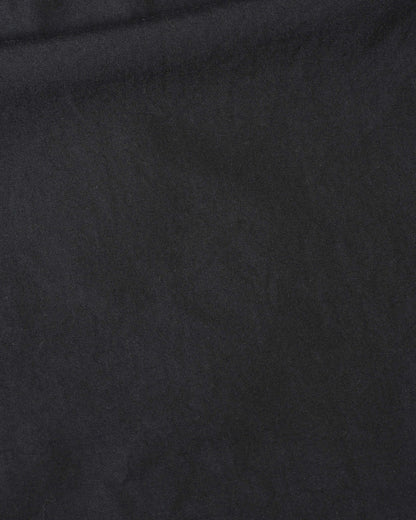 MHL. / Long Sleeve Offset Placket Polo Shirt Denim Plainweave / Black