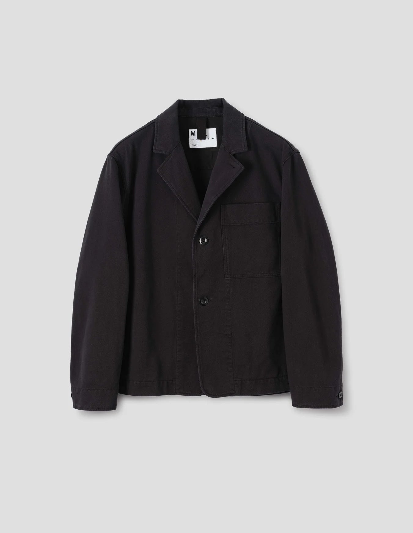 MHL. Minimal Blazer Raised Cotton Drill Black
