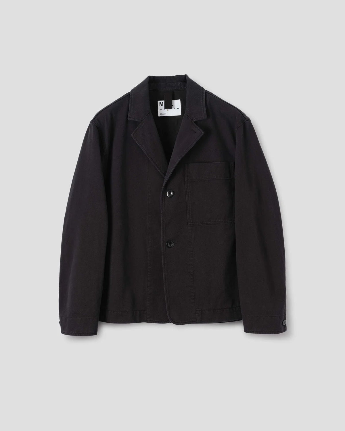 MHL. / Minimal Blazer Raised Cotton Drill / Black