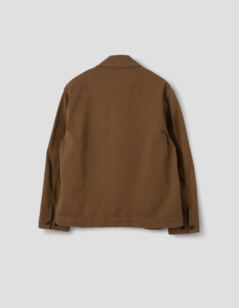 MHL. Minimal Blazer Raised Cotton Drill Tobacco