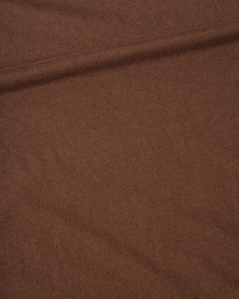 MHL. Simple T-Shirt Cotton Linen Jersey Chestnut
