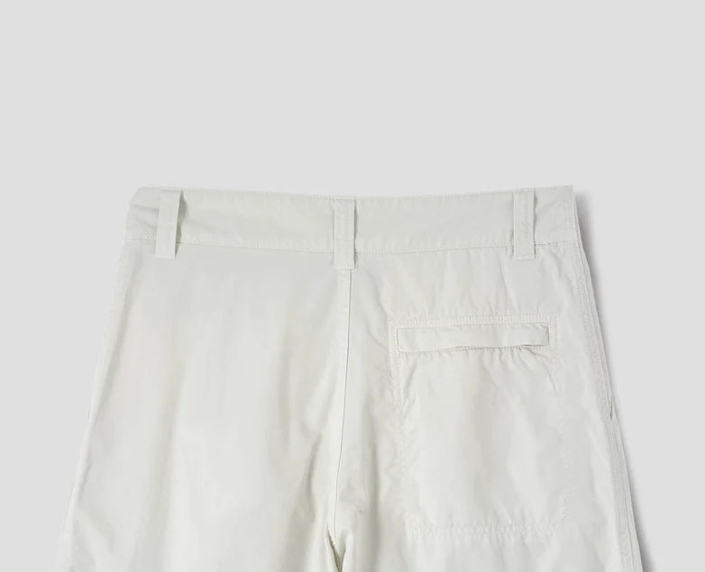 MHL. Stitch Pleat Trousers Soft Dense Cotton Chalk