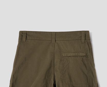 MHL. Stitch Pleat Trousers — relaxed double-pleat trousers in organic cotton, corozo buttons, Vislon zip pocket. Made from 100% organic cotton. | oldpinetreeswear