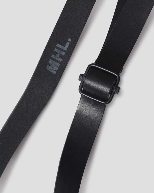 MHL. / Slide Adjuster Belt Leather / Black